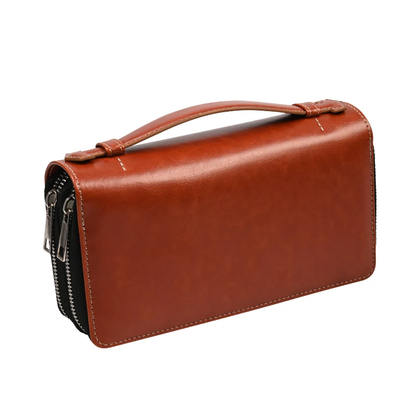 

offer double layer clips wireless power bank phone RFID blocking charging wallet for business man, Customized color