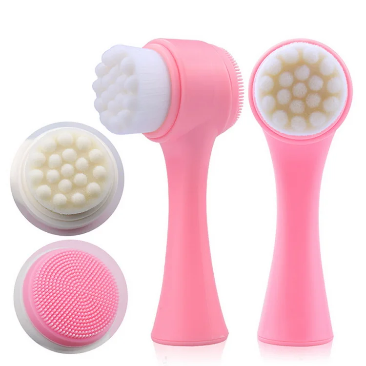 

3D Double Side Multifunctional Face Washing Brush Skin Cleaner Machine Exfoliator Facial Cleaning Brush, Customized marblecolor