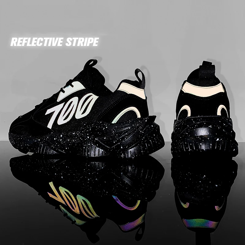 

Spring Reflective Mesh Fashion Designers Casual Sneakers Shoes For Men New Styles, Black white beige