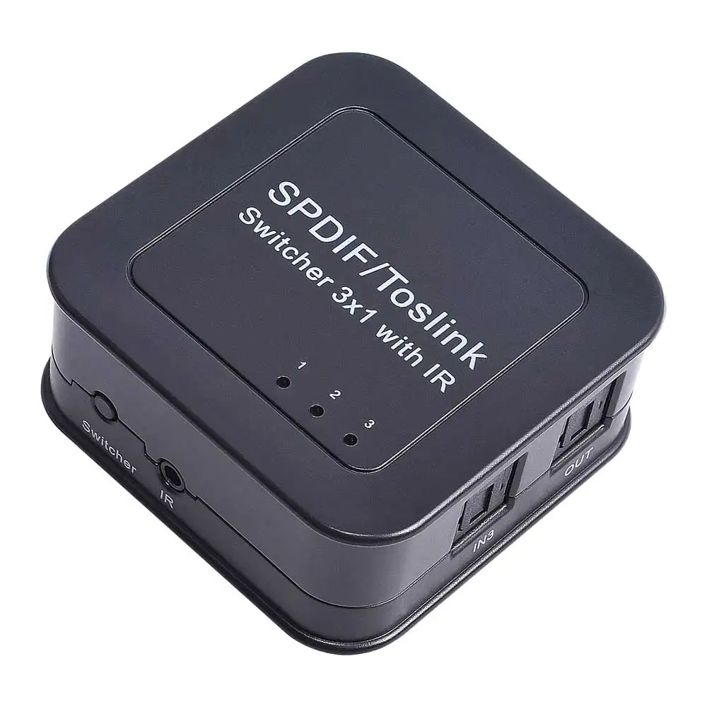 

Cheap OEM ODM Portable LPCM 2.0 DTS AC3 Digital Audio Spdif Toslink Splitter 1x3