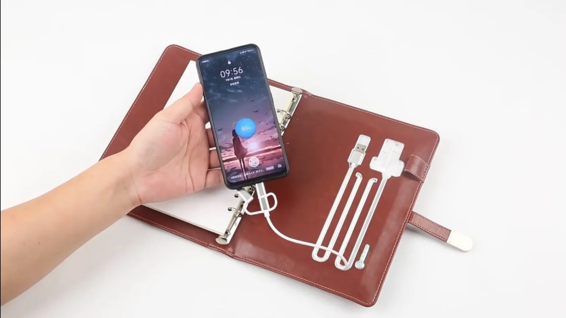Multifunction A5 Custom Power Bank Diary Wireless Charging Notebook
