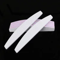 

100/180 custom logo printed half moon foam nail file