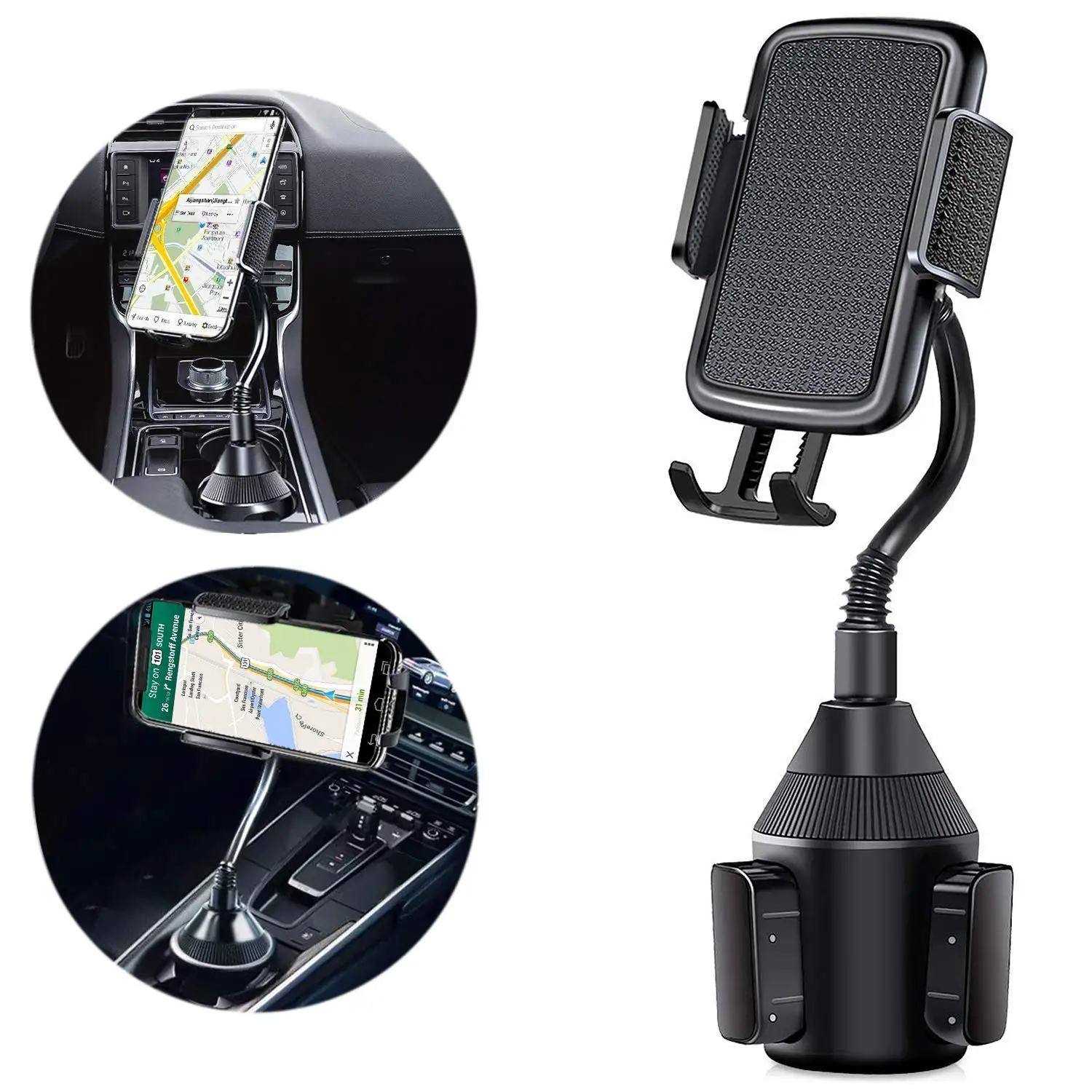 

Newest Gooseneck Car Cup Holder Cradle Cell Phone Universal Adjustable Automobile Car Cup Holder Phone Holder