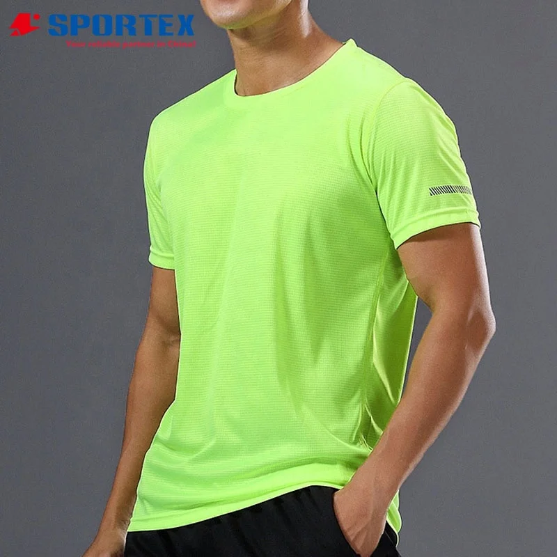 

Wholesale 100% polyester dry fit wicking reflective running shirt, running t shirt for men Running wear, Mixed color