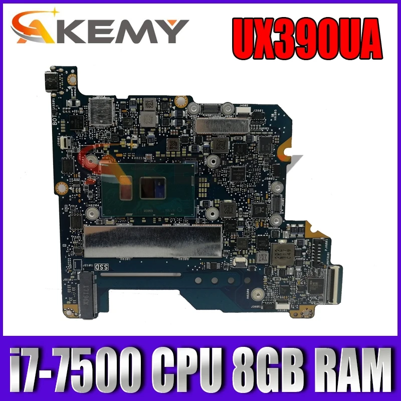 

UX390UA i7-7500 CPU 8GB RAM mainboard REV1.2 For ASUS UX390U UX390UA UX390UAK zenbook motherboard 90NB0CZ0-R05100 free shipping