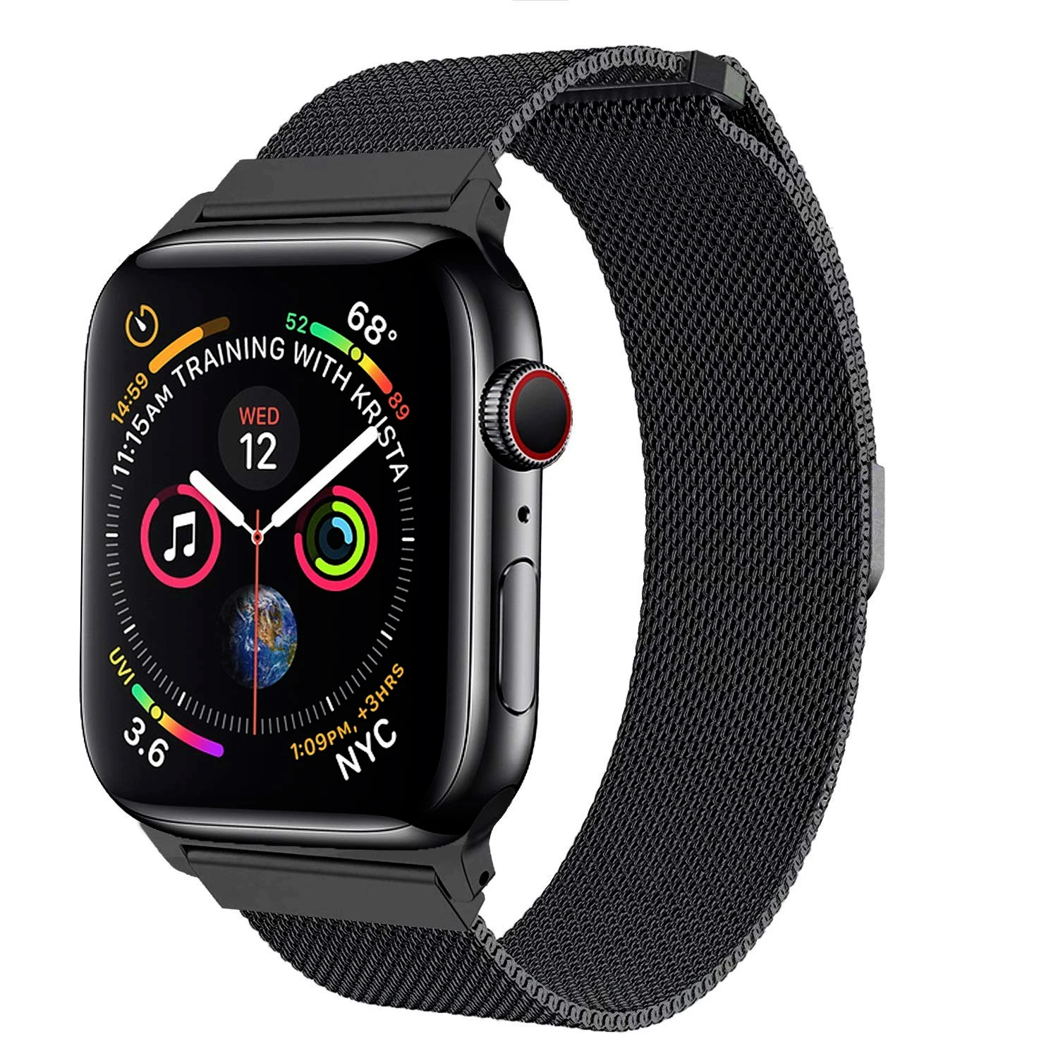 

ShanHai Bands for Apple Watch Series 5/4/3, Milanese Loop Band Stainless Steel Magnetic Replacement Sport Bands For iWatch, Multi-color optional or customized