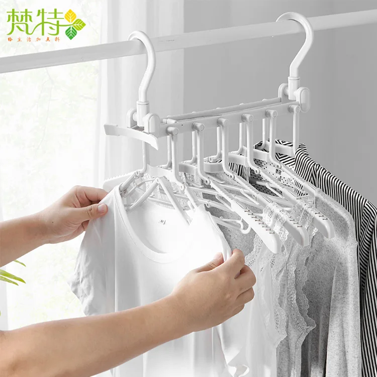 

custom white foldable top hotel plastic clip hanging children rack clothes folding Hanger
