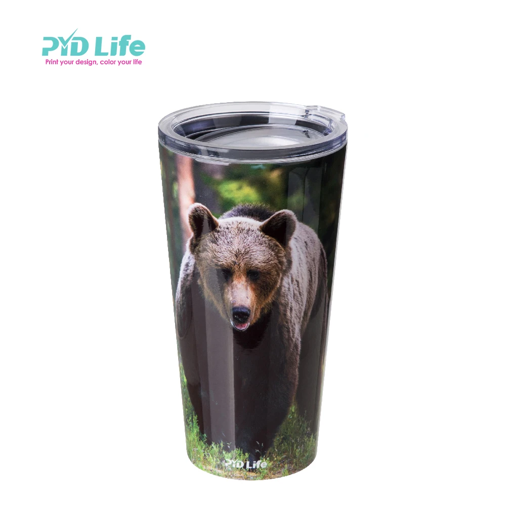 

PYD Life Blank Sublimation Double Walled Stainless Steel mugs Vacuum Insulated Cup Coffee Tumblers Cups With Lid, White