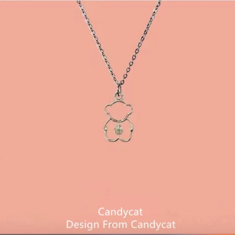 

Bear Necklace Light Luxury Style Small Design Sense Cute Little Fresh Girlfriend Necklace