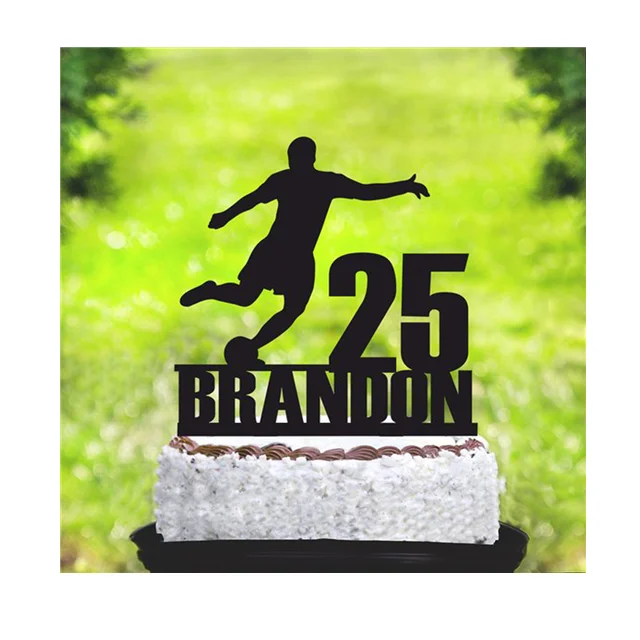 Decoration De Gateau Personnalisee Avec Le Nom Et L Age Ornement De Gateau Pour Fete D Anniversaire De Football Decor De Gateau A Theme Sportif Vente En Gros Offre Speciale Buy Personnalise Rustique Mariage Mr Et Mme