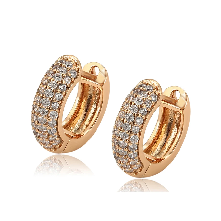 

98088 xuping Fashion Jewelry gold multi stone hoop earrings