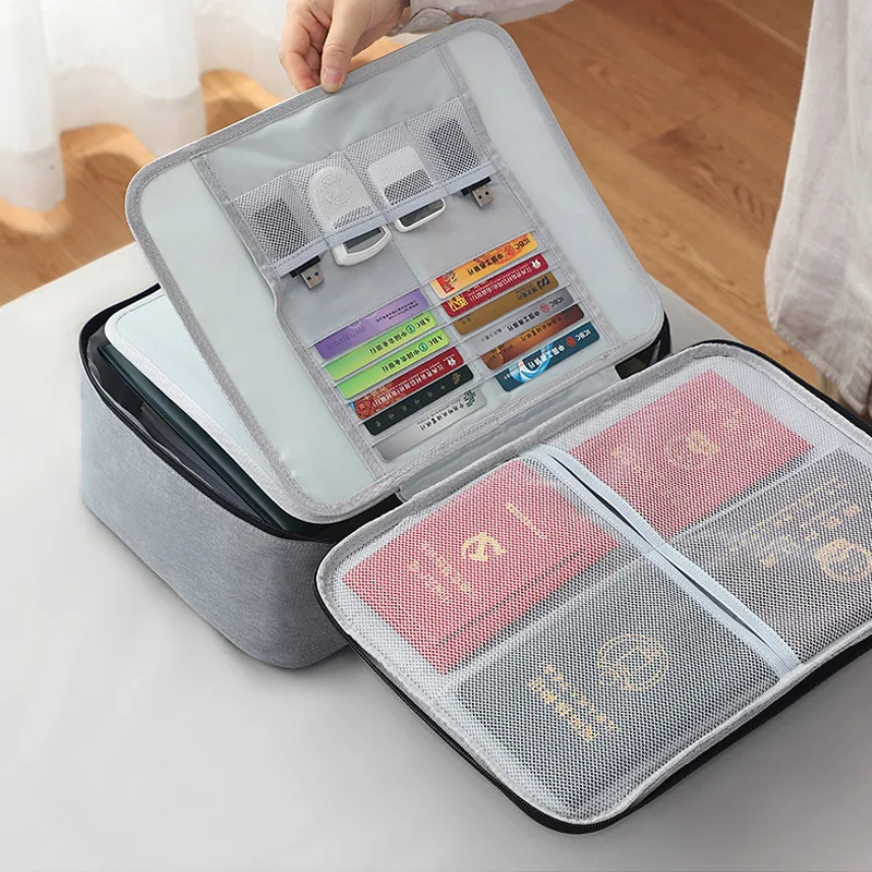 

Wholesale Custom new papers certificate storage bag passport file Arrange to receive storage bag with lock, 3 colors