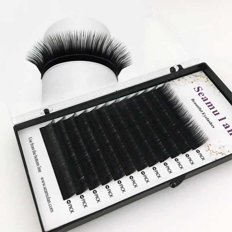 

Bulk Factory Price 16 rows Faux Mink Eyelashes Extensions Individual Natural Lashes, Black