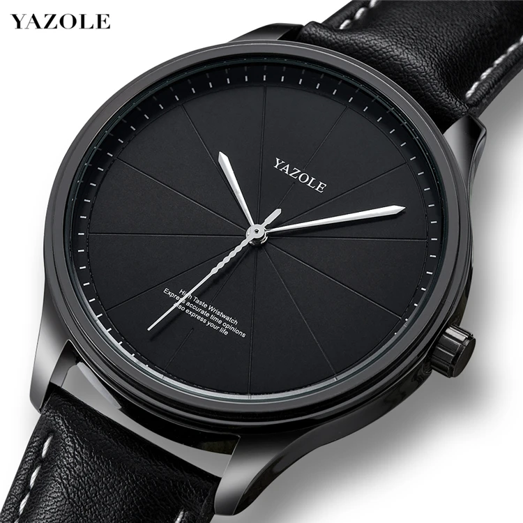 

Yazole 503 Fashion Business New Watch Men Top Brand Luxury Leather Quartz Wrist Watch Relogio Masculino Montre Homme Men Watches