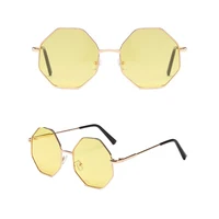 

2019 Fashion Retro Metal Men Shades Sun Glasses Women Octagon Sunglasses Mirrors