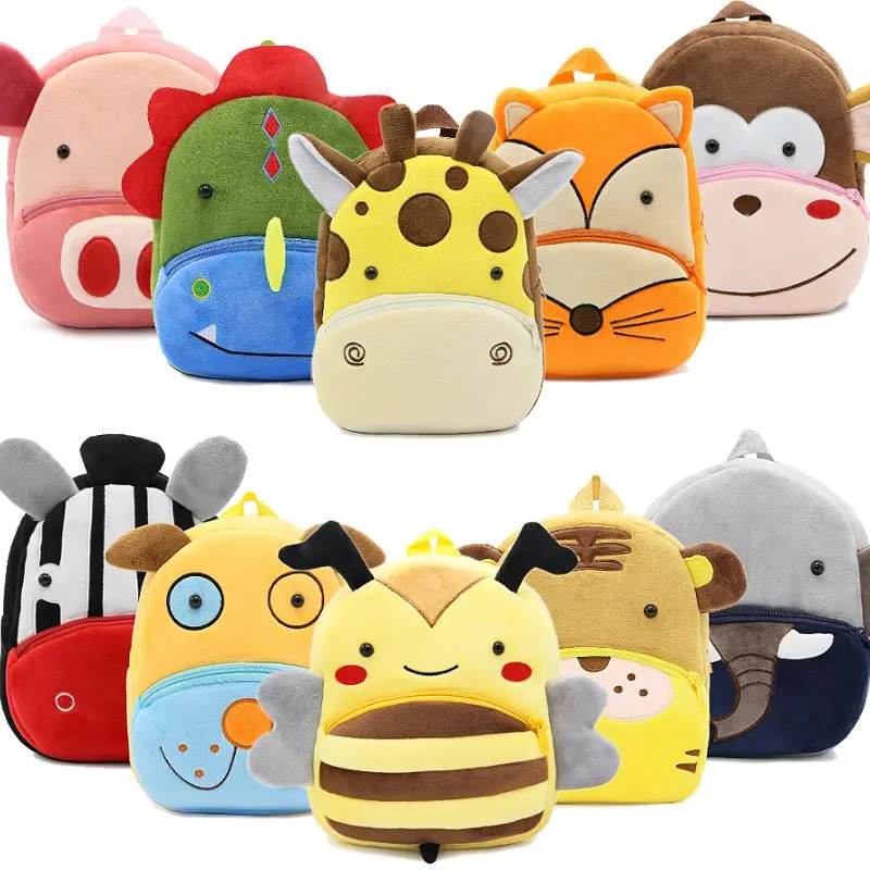 

3D Cartoon Plush Children Backpack kindergarten Schoolbag Animal Kids Backpack Children School Bags Girls Boys Backpacks