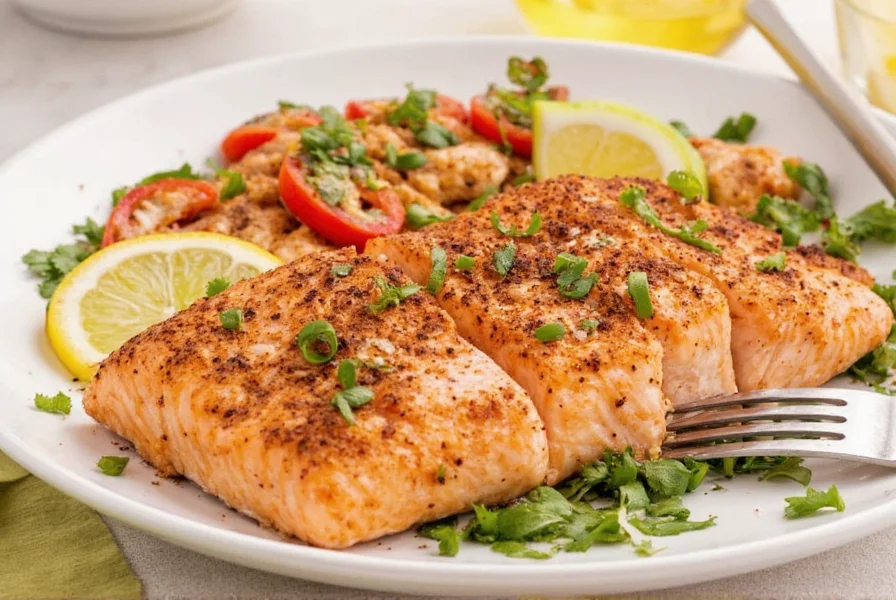 Salmon with dry rub