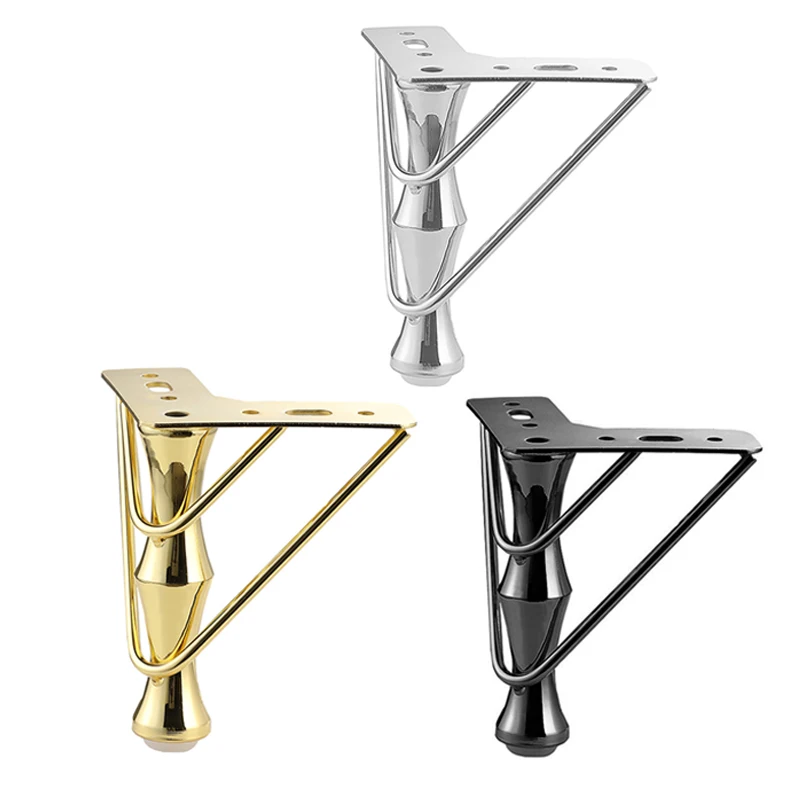 

Furniture Legs Modern Luxury Chrome Side Bedside Bench Feet Console Steel Gold Metal Furniture Bed Cabinet Sofa Legs For Sofa
