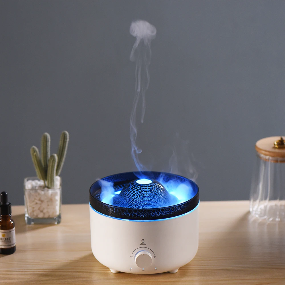 

Newly Designed Ultrasonic Fragrant Volcano Diffuser Jellyfish Aroma Diffuser With Remote Control