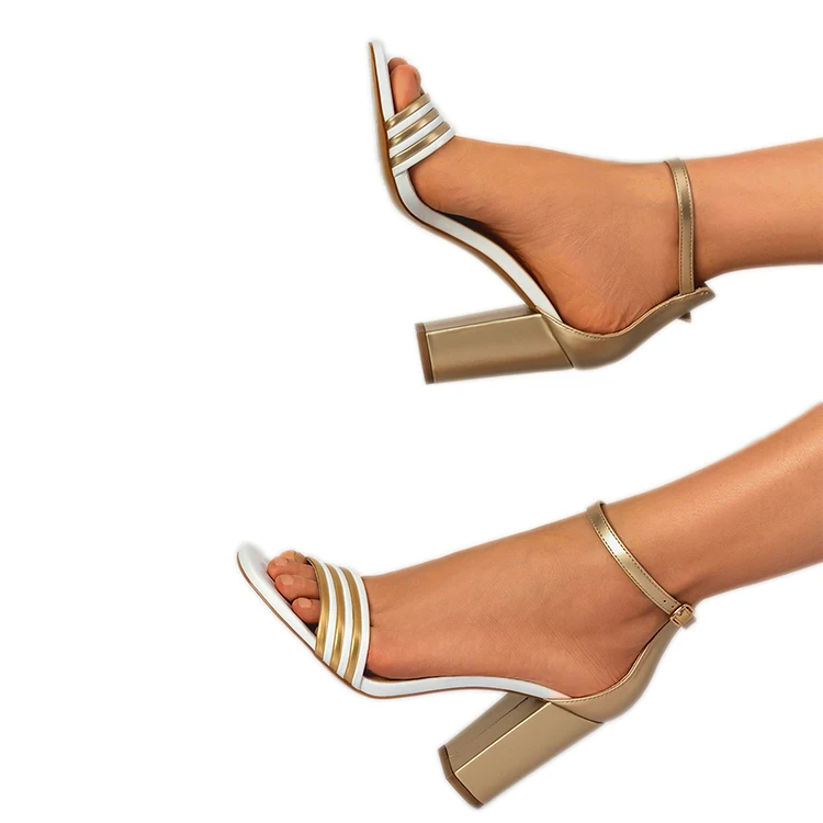 

Hot selling new sandals 9cm high-heeled sandals for women 2022, Gold