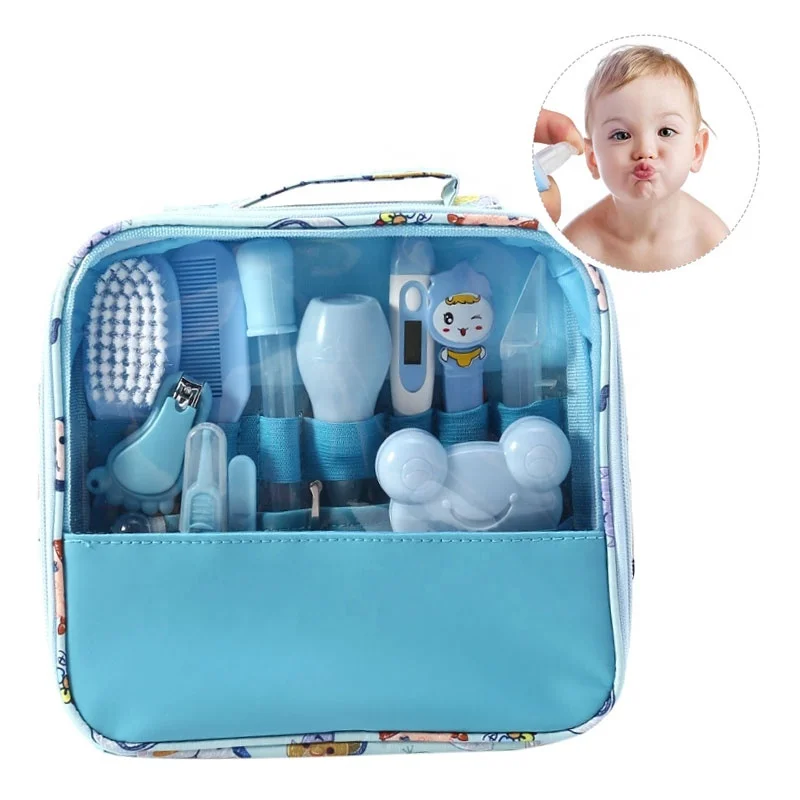 

2020 Multifunction Newborn Baby Kids Set Nail Hair Health Care Thermometer Grooming Brush Kit Healthcare Accessories