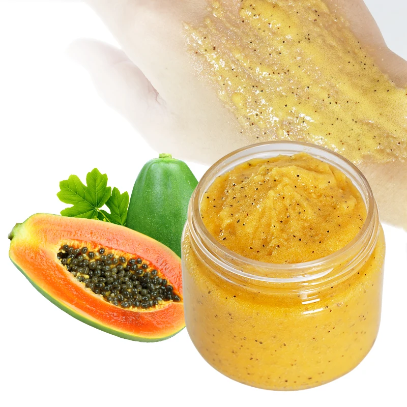 

New Type Customized Whitening Brightening Exfoliating Fruit Mango Papaya Face And Body Scrubs