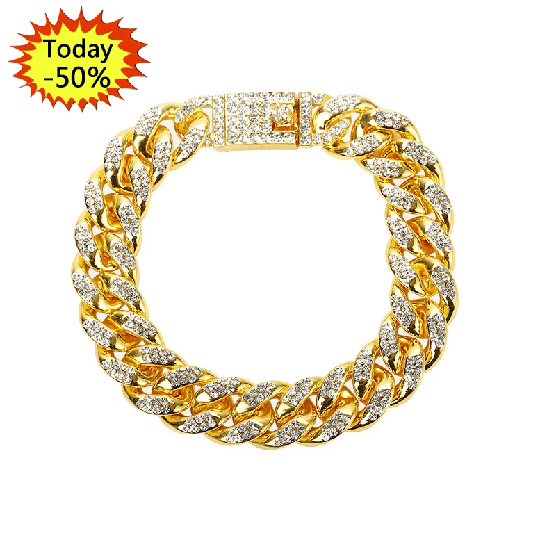 

factory wholesale Fashion diamond gold sliver crystal cuban anklet Hand Catenary jewelryGifts