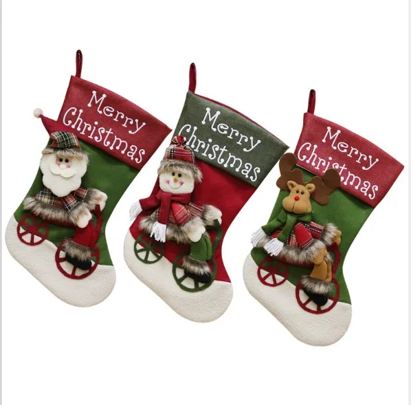Christmas gifts socks Christmas ornaments pendant candy Christmas socks bags jewelry wholesale