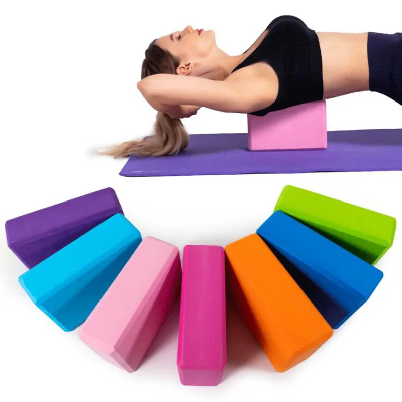 

Block EVA Yoga High Density Foam Brick Exercise Fitness Supports Soft Surface Pilates Meditation Aid Balance