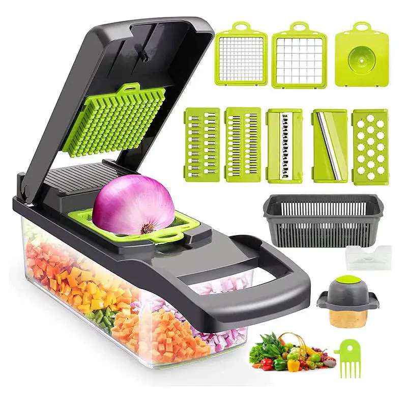 

Kitchen Accessories Onion Veggie Mandoline Slicer Dicer all-in-1 fast manual Multi functional 12 in 1 vegetable chopper