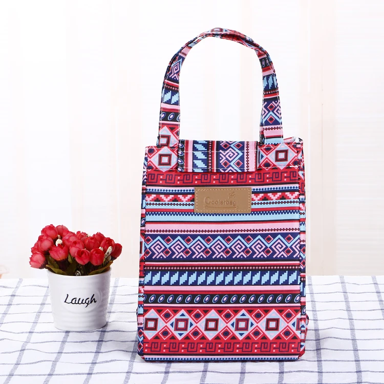 

Hot selling portable ice pack flower animal printed Lunch Bag Thermal bag