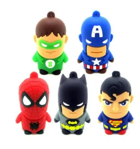 Wholesale USB Cartoon 3.0 Batman Spiderman Captain America USB Flash Drive 8GB 16GB 32GB Pendrive - ANKUX.COM