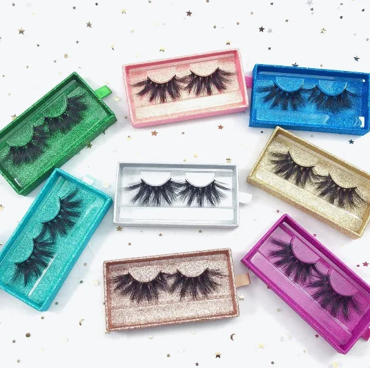 

Hot sale super long 5d 25mm lashes cruelty free 100% real 3d mink eyelashes with eyelash packaging box wholesale, Black