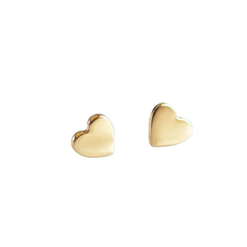 

NAPOLN Trade Insurance 3 Colors High Grade 316L Stainless Steel Heart Stud Earrings