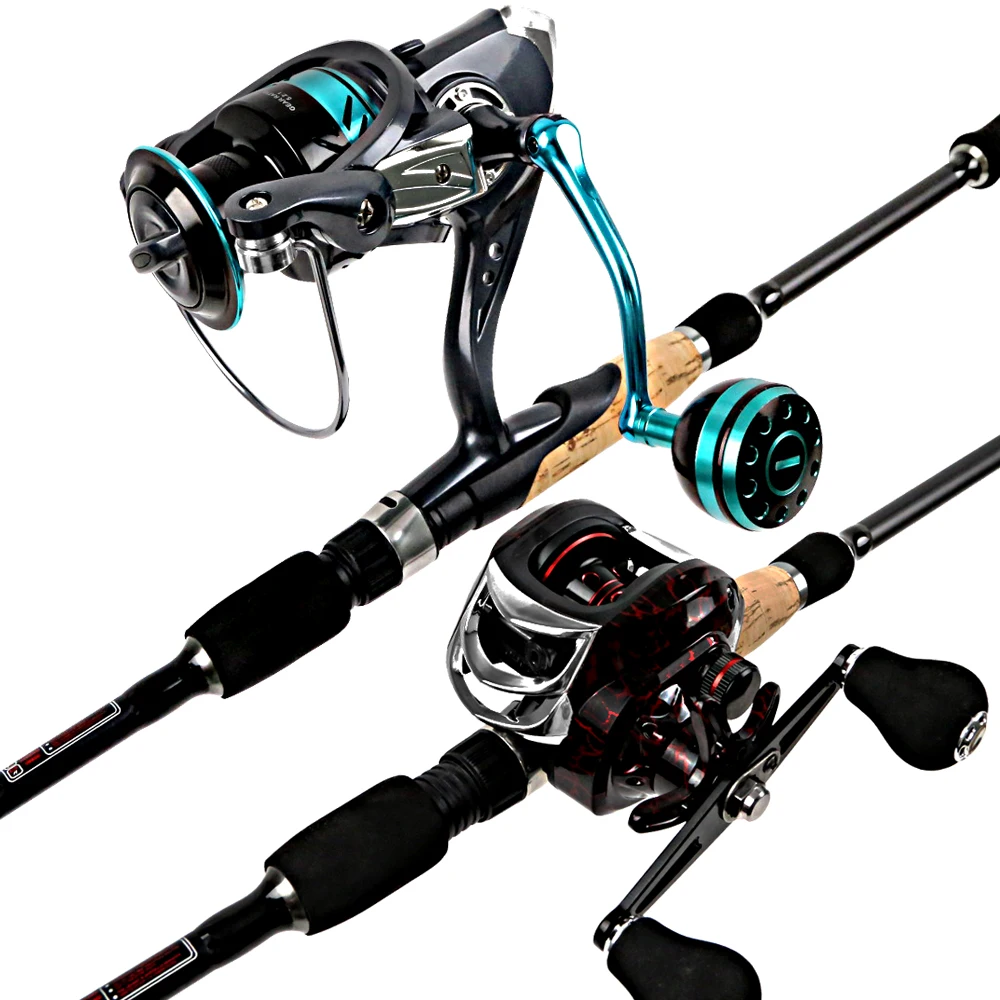 

High Carbon fiber Spinning casting lure fishing rod and reel combo set fishing Kit saltwater fishing rod with reel