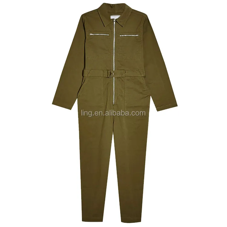 khaki utility boiler suit