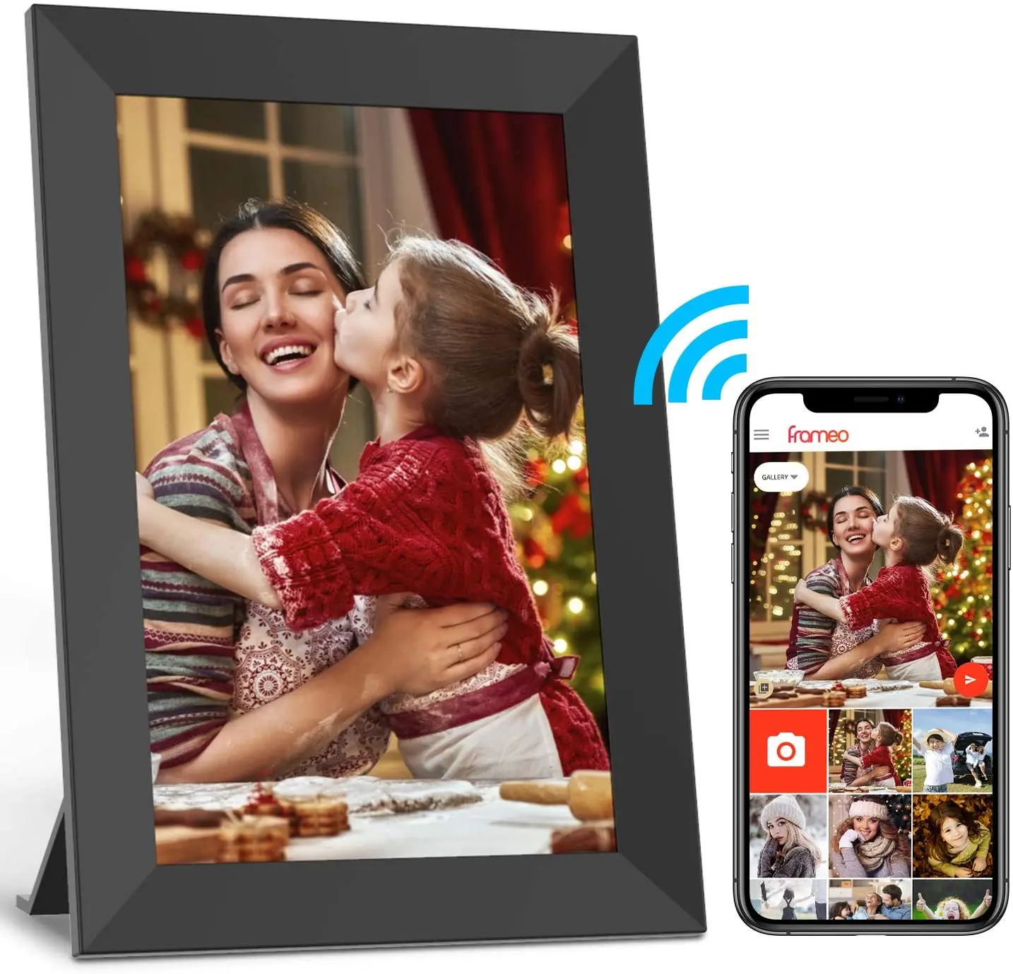 

Digital Picture Frame 10.1 inch WiFi Photo Frame with HD Touch Screen Auto-Rotate Share Photos and Videos via App