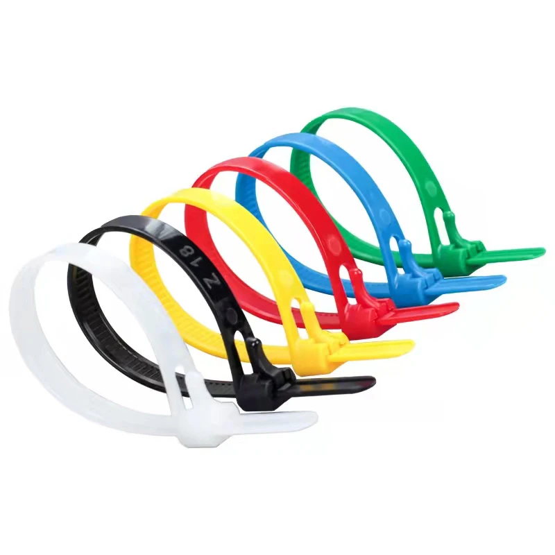 

Not Easy To Get Aging Reusable Plastic Nylon Cable Ties 8*450mm Releasable color Zip Tie