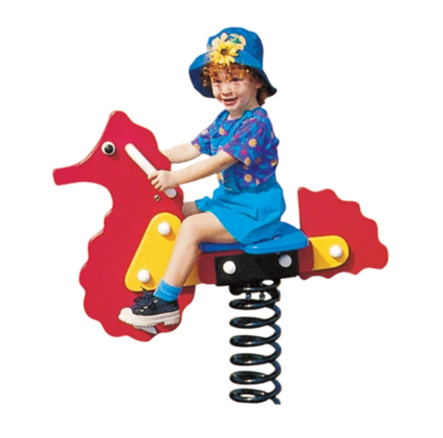 

Popular style children playground spring ride ,garden outdoor playground spring rider toys PE Board rider toys rocking horse