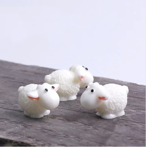 

Kawaii Mini Sheep Animals Home Micro Fairy Garden Figurines Miniatures Doll Toys Home Garden Decor DIY Accessories, Multi color