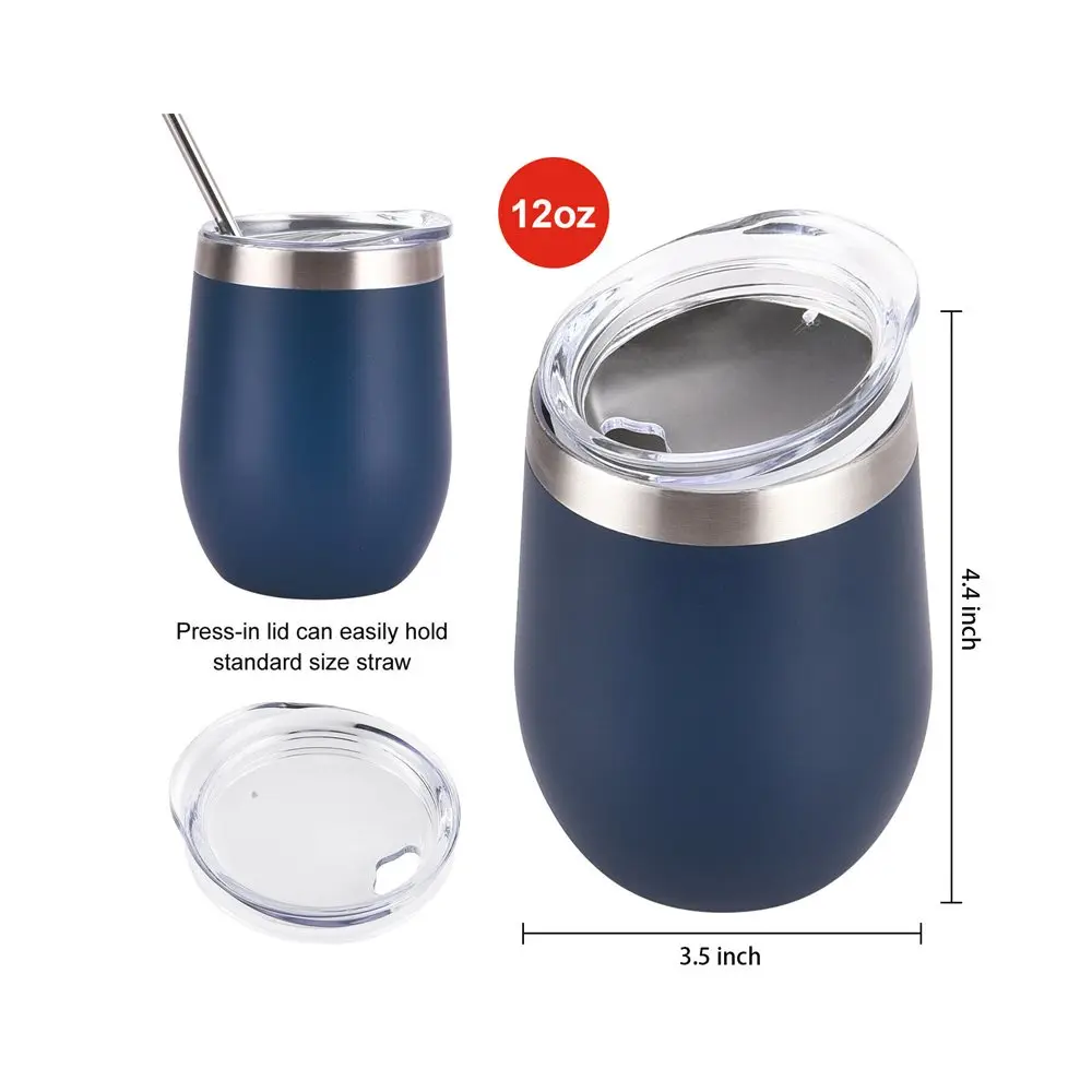 

Wholesale double wall vacuum insulated 12oz wine tumbler, Customized colors acceptable