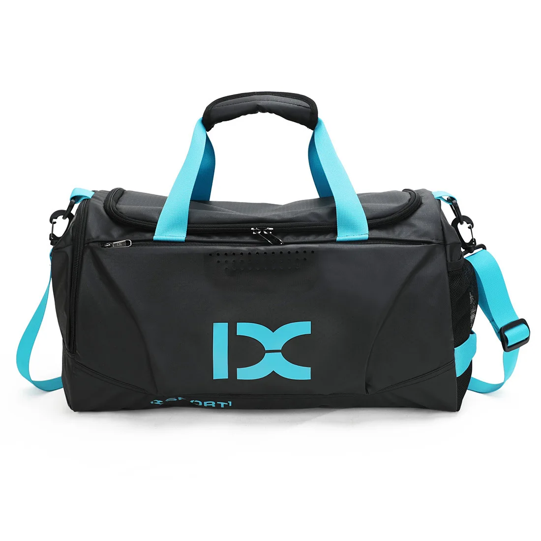 

High Quality Custom Sports Bags Unisex Polyester Gym Duffle Bags For Sale, Blue,black,yellow,green,pink