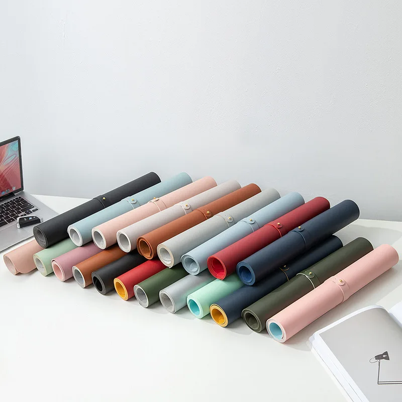 

Large luxury and comfortable foldable office study PU leather table custom desk mat