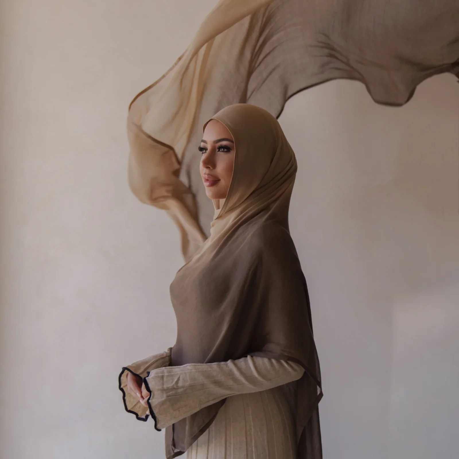 2024 Vela Print Ombre Hijab Scarf