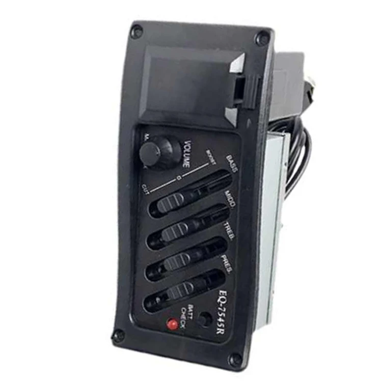 Highly cost-effective 7545R hot-selling guitar pickup is a non-battery-powered guitar equalizer that is suitable for folk guitar
