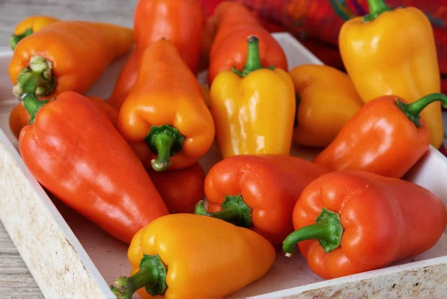 Spice level chart for giardiniera peppers