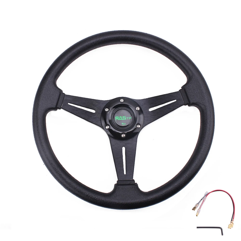 

Car Steering Wheels 13inch PU Sport Steering Wheels car stir Volante deportivo de coche pc type steering wheel, Gray,blue,black,gold,red