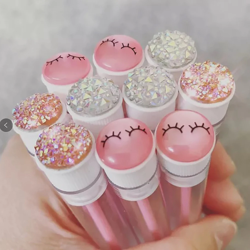 

Hot Sale SL Colorful Eyelash Brush Diamond Lash Extensions Brushes with Clear Tube, Customized color