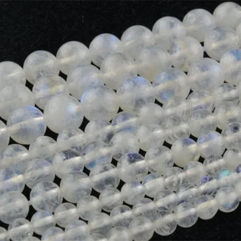 

Super Shiny Rainbow White Moonstone Round Loose Beads Wholesale jewelry supplies