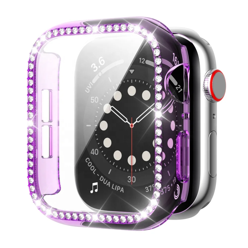 

luxury watch case with tempered glass screen protector for luxury apple watch case